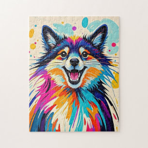 Quebra-cabeça Abstrato urso uma bela e engraçada arte animal fel
