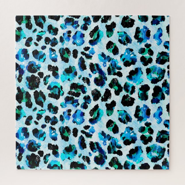 Quebra-cabeça Abstrato Watercolor Leopard Skin Patterne (Vertical)