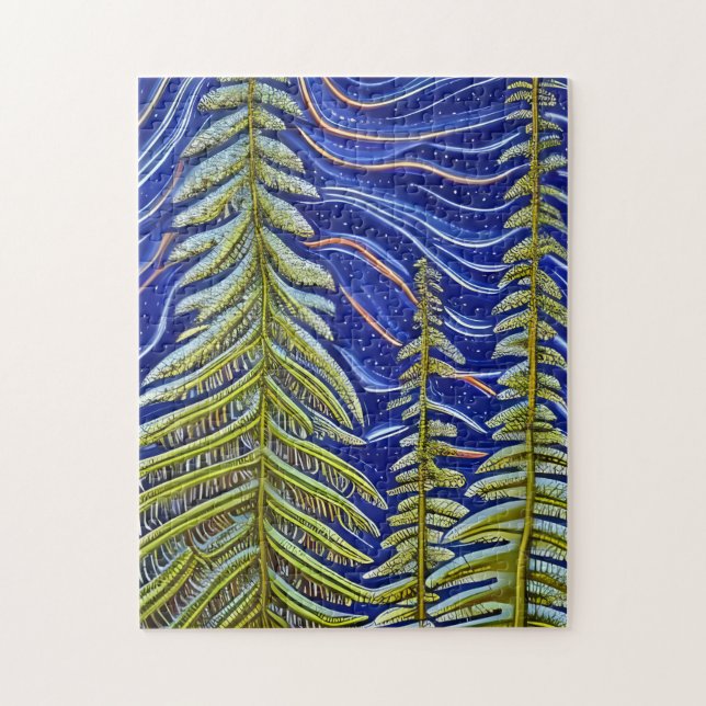 Quebra-cabeça Abstrato Whimsic Evergreens (Vertical)