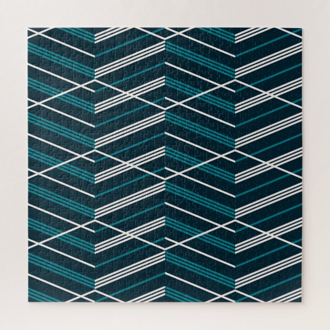 Quebra-cabeça Abstrato zigzag: elegante vintage geométrico. (Vertical)