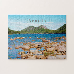 Quebra-cabeça Acadia Cinza Jordan Pond Parque Nacional Maine