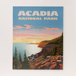 Quebra-cabeça Acadia National Park Maine Coast Retro
