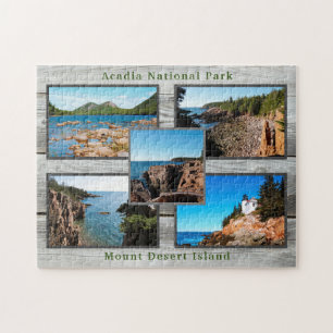 Quebra-cabeça Acadia Rustic Wood Best Views Parque Nacional
