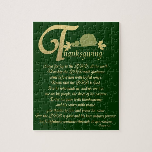 Quebra-cabeça Acção de graças - salmo 100 (Vertical)