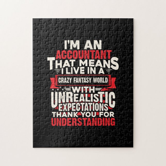 Quebra-cabeça Accountant Gift | I Am An Accountant (Vertical)