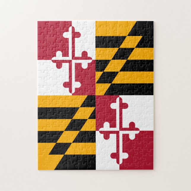 Quebra-cabeça Acento do design da bandeira do estado de Maryland (Vertical)