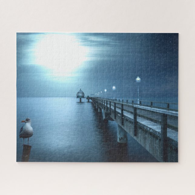 Quebra-cabeça Acoplamento na Noite da Baía (Horizontal)