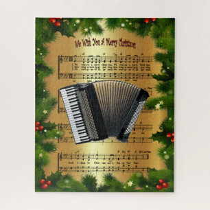 Quebra-cabeça Acordeão ~ "Desejamos-Lhe Um Feliz Natal" ~ 