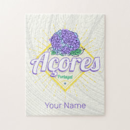 Quebra-cabeça Açores Hydrangea Flower Island Portugal Vintage