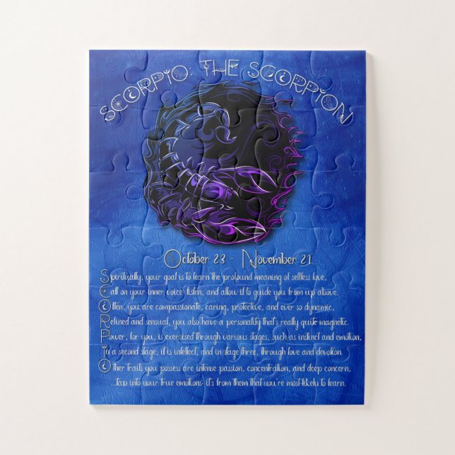 Quebra-cabeça Acróstico de Escorpião (Vertical)