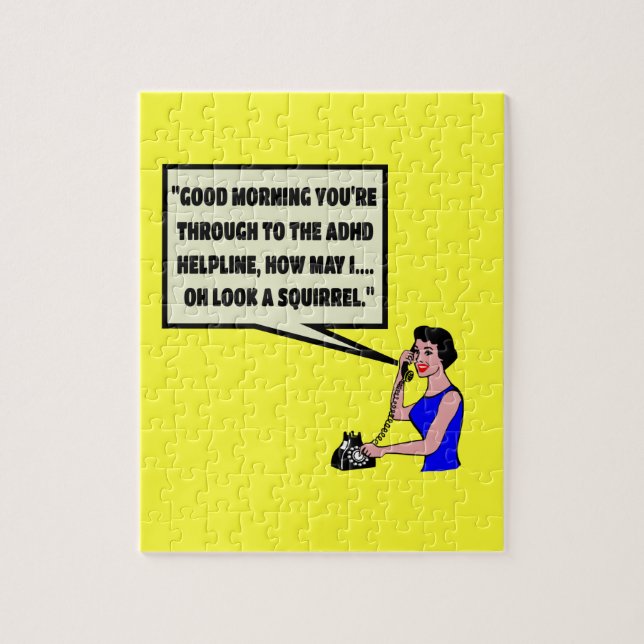 Quebra-cabeça ADHD engraçado (Vertical)