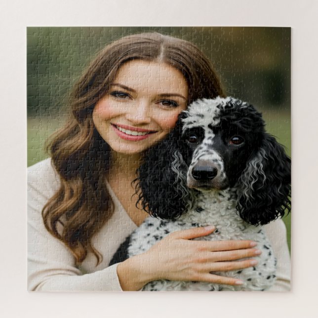 Quebra-cabeça Adicionar Foto de Poddle Personalizar Customizar (Vertical)