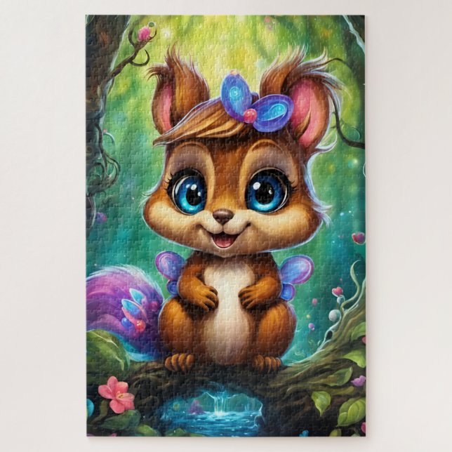 Quebra-cabeça Adorable bébé écureuil (Vertical)