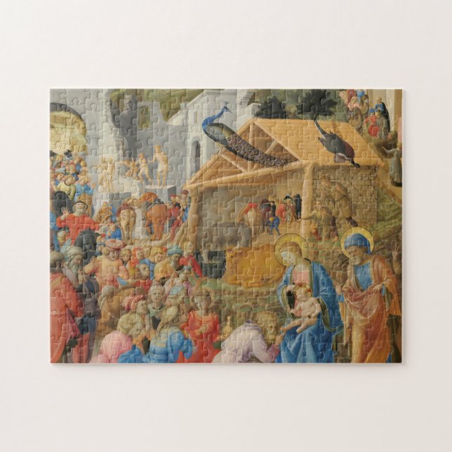 Quebra-cabeça Adoração de Magi Fra Angelico Fra Filippo Lippi (Horizontal)
