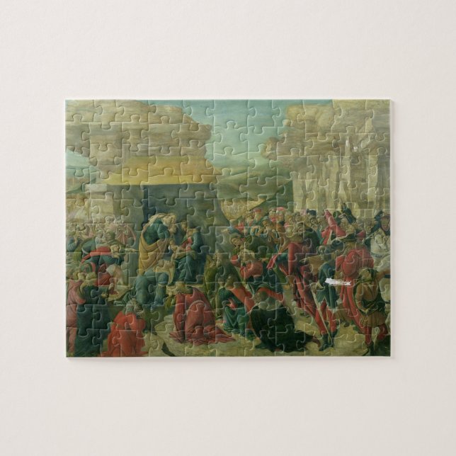 Quebra-cabeça Adoração dos Magi, c.1480 (tempera no painel) ( (Horizontal)