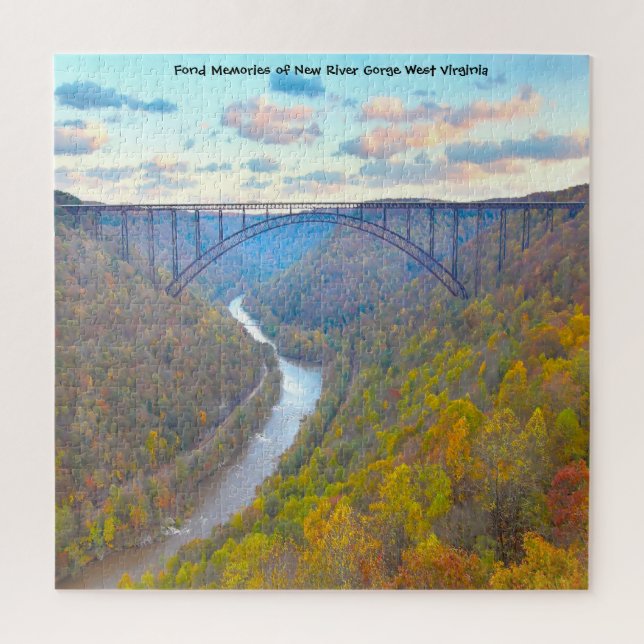 Quebra-cabeça Adoramos New River Gorge West Virginia. Quebra-cab (Vertical)