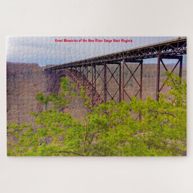 Quebra-cabeça Adoramos New River Gorge West Virginia. Quebra-cab (Horizontal)