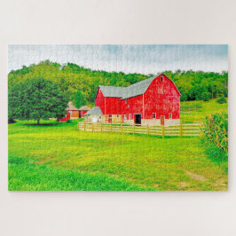 Quebra-cabeça Adoramos o Velho Barns em Wisconsin.