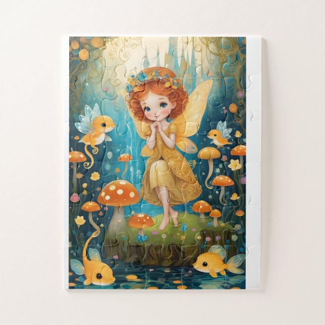 Quebra-cabeça Adoráveis personagens de conto de fadas numa terra (Vertical)