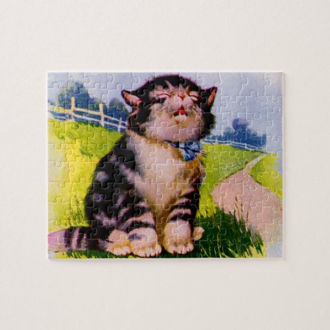 Quebra-cabeça Adorável gatinho cantor dos anos 30 (Horizontal)