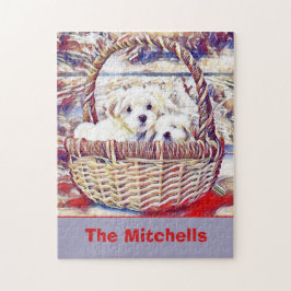 Quebra-cabeça Adorável Puppy Lover Maltês