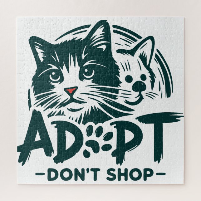 Quebra-cabeça Adotar não comprar 1 (Vertical)