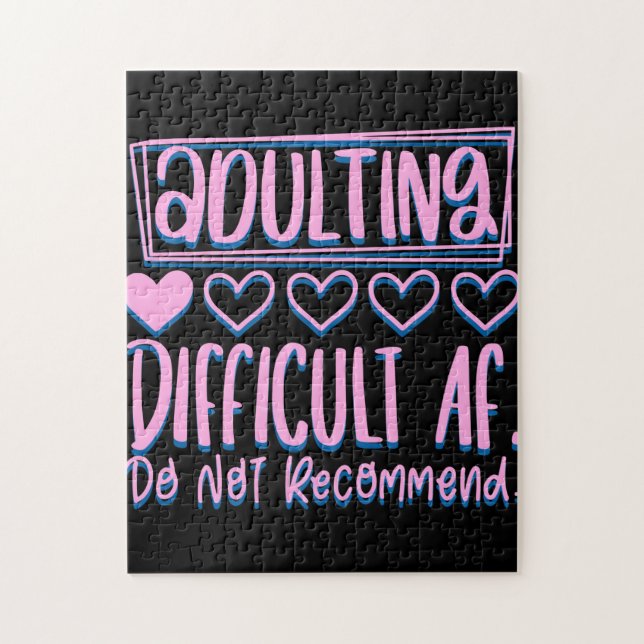 Quebra-cabeça Adultos Engraçados Difíceis AF Não Recomendariam (Vertical)