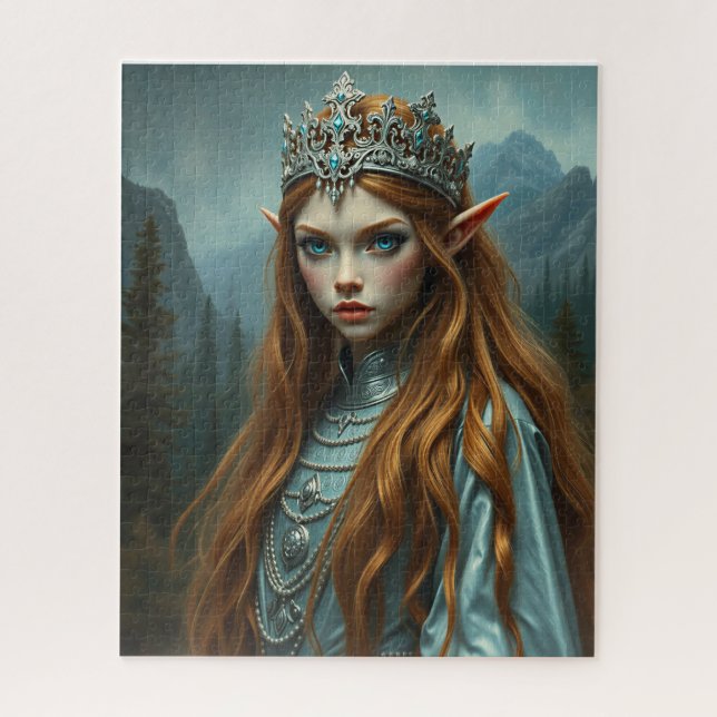 Quebra-cabeça Aelithra, Coroa do Véu – Rainha Elfa Fantasia (Vertical)