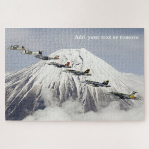 Quebra-cabeça Aeronaves da USAF em formação sobre o Monte Fuji