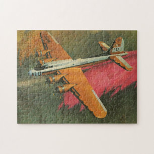 Quebra-cabeça Aeronaves Vintage de combate a incêndios em açã