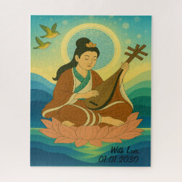 Quebra-cabeça Aestética Personalizada Moderna Japão Deusa Sortud