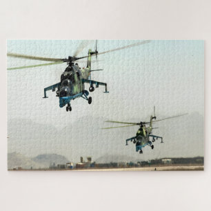 Quebra-cabeça Afegão Mil Mi-24 Hind - Helicóptero de Ataque Hist