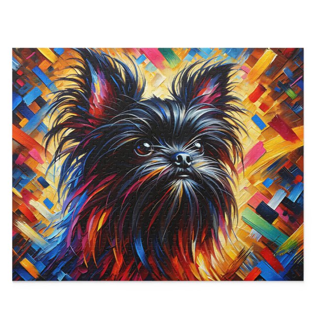 Quebra-cabeça Affenpinscher: Jogo de peças do Terr (Whimsical Belge Affenpinscher Acrylic Style Art Print)
