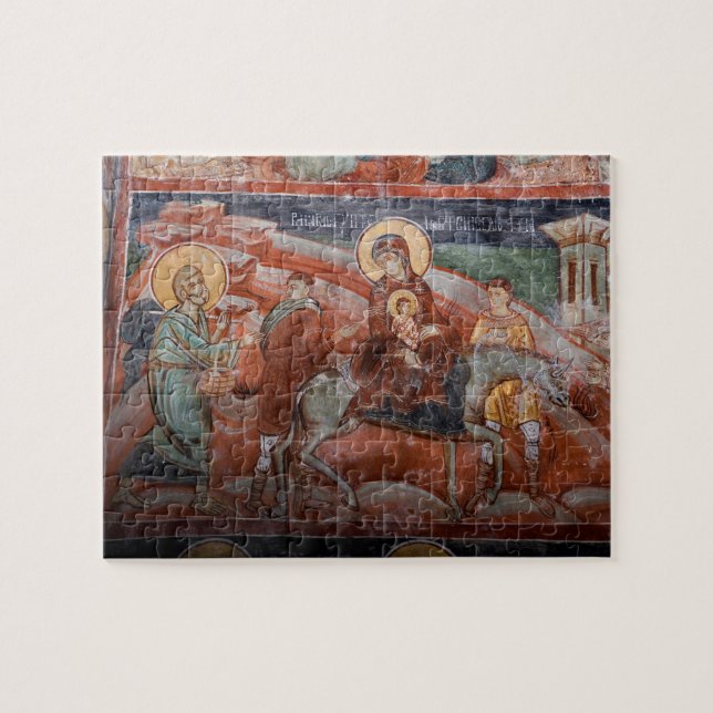 Quebra-cabeça Afrescos da Igreja Sérvia do século XIV, (Horizontal)