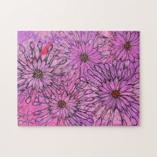 Quebra-cabeça África Daisy Cape Daisies Flores Rosa Arte Floral