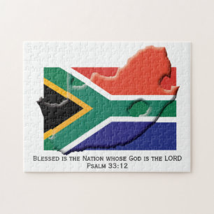 Quebra-cabeça ÁFRICA DO SUL  Nação Abençoada  BANDEIRA AFRIC