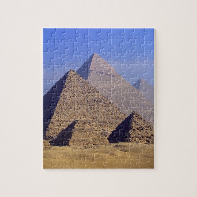 Quebra-cabeça África, Egito, Cairo, Gizé. Grandes pirâmides (Vertical)