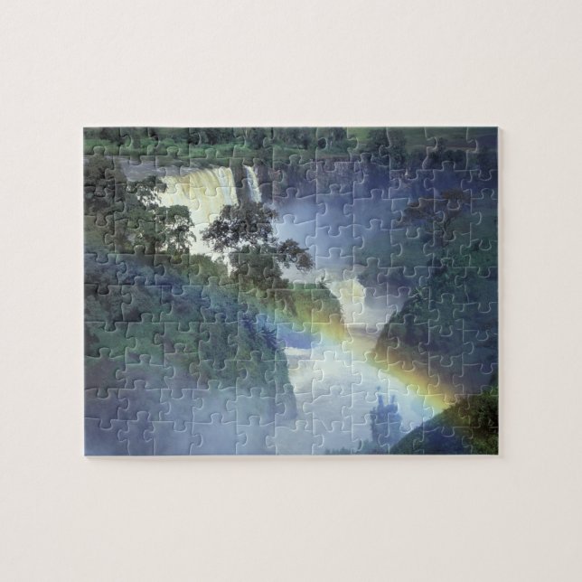 Quebra-cabeça África, Etiópia, Rio Nilo Azul, Catarata. (Horizontal)