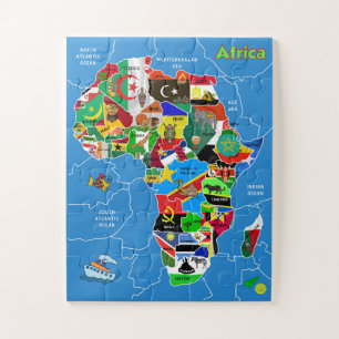 Quebra-cabeça África - Mapa Trabalho de arte