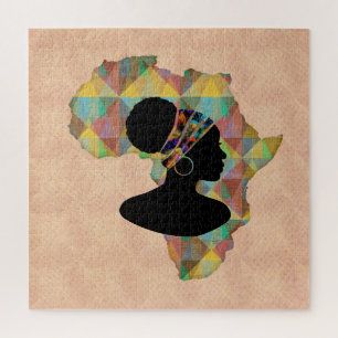 Quebra-cabeça África   Mulher africana em primeiro plano