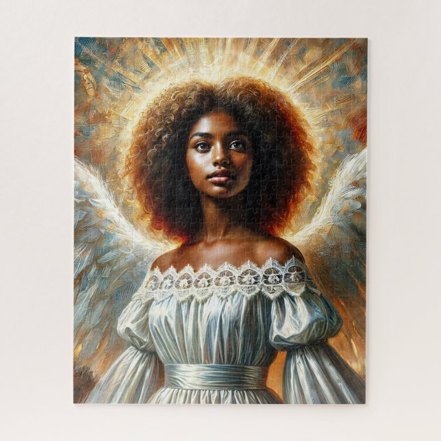 Quebra-cabeça African American Angel With Halo (Vertical)