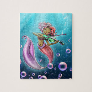 Quebra-cabeça African American Mermaid and Violin