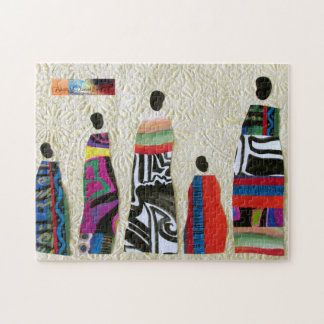 Quebra-cabeça African Family Collage by Alicia McDaniel Fine Art