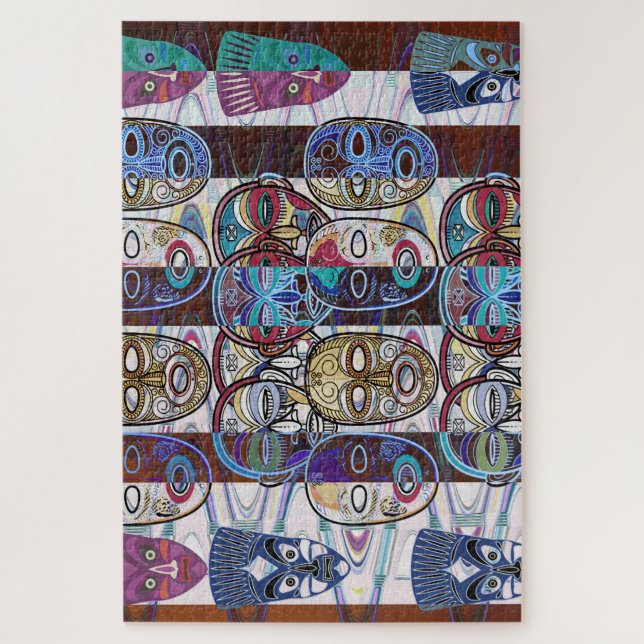 Quebra-cabeça African Masks V2 (Vertical)
