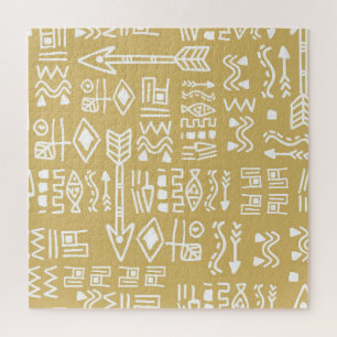 Quebra-cabeça African Tribal Stripes: Boêmian Egípcio Sem Selo