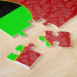 Quebra-cabeça Afro-Diáspora Angel Flag Red White Personalizado