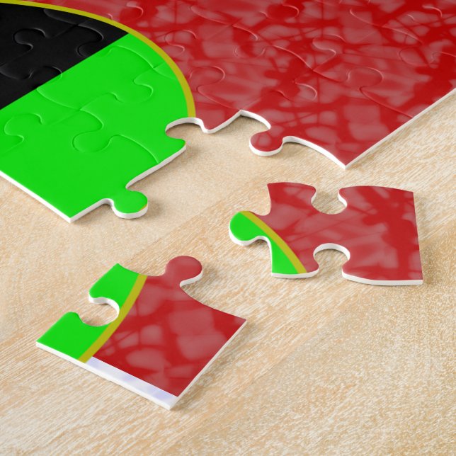 Quebra-cabeça Afro-Diáspora Angel Flag Red White Personalizado (Lateral)