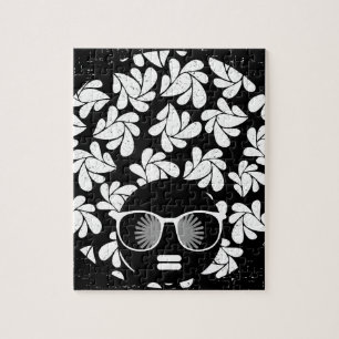 Quebra-cabeça Afro Diva Preto e Branco
