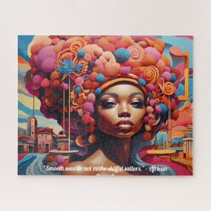 Quebra-cabeça Afrofuturismo :Vibrante Beleza e Patrimônio Africa