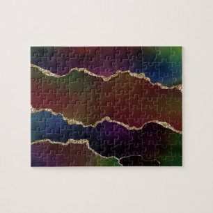 Quebra-cabeça Agato Escuro Intenso Moody Rainbow Jewel Tone